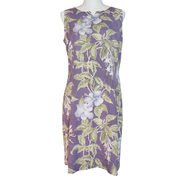 Tommy Bahama Dresses & Skirts - Tommy Bahama 100% Silk Lavender Floral Sleeveless Sheath Dress